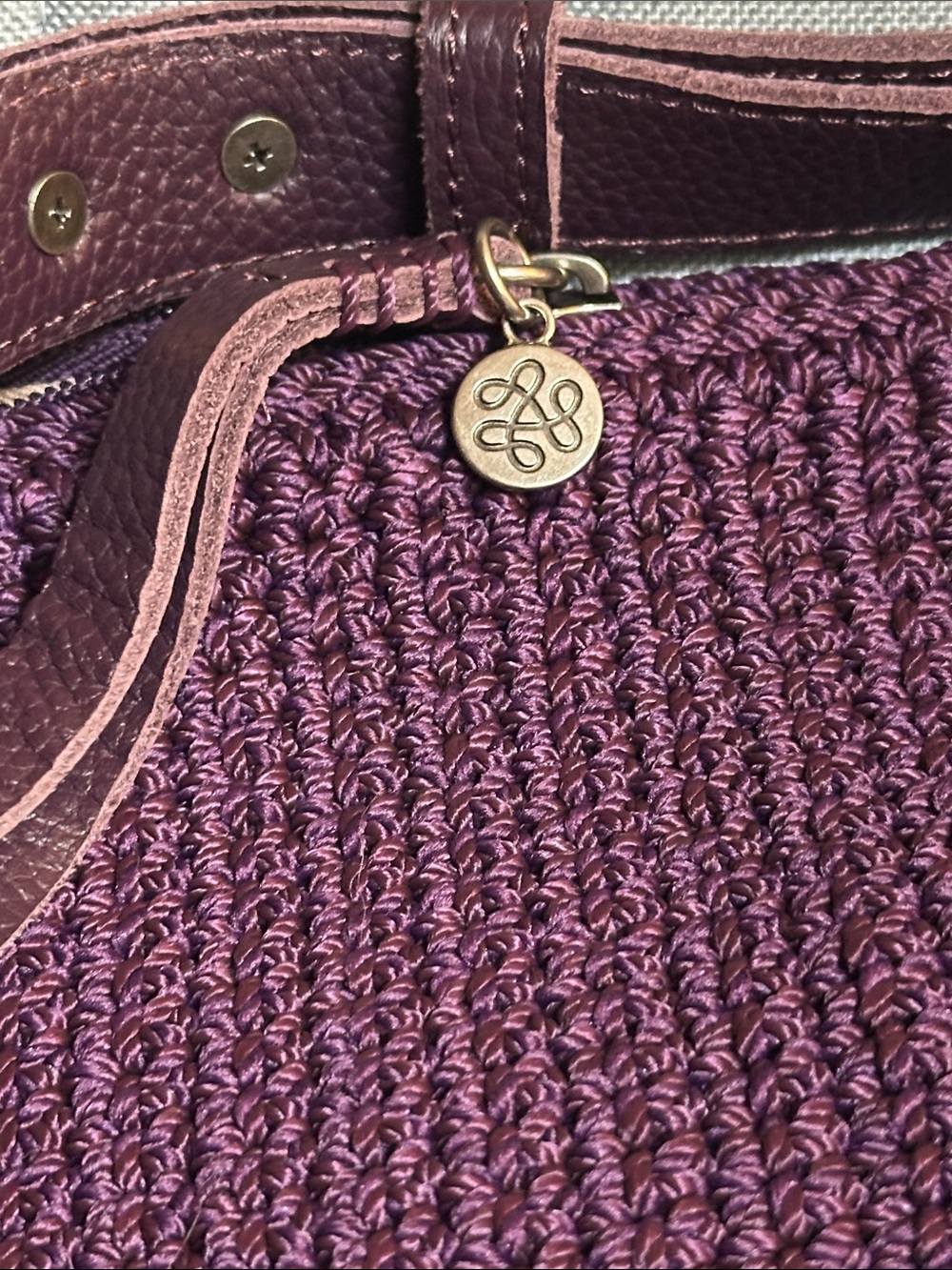 The Sak Woven Plum Crossbody Bag with Adjustable Strap - Picture 2 of 5